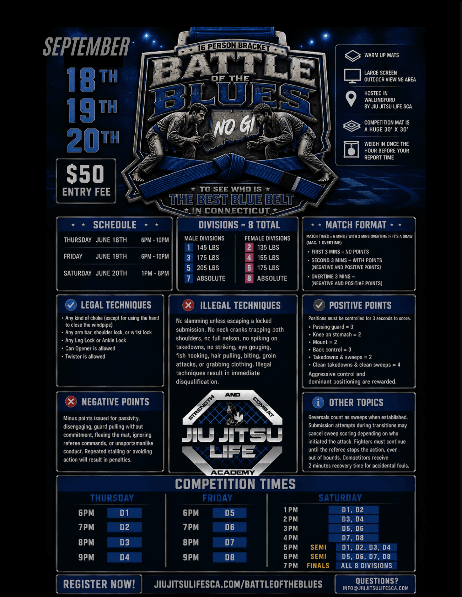Battle of the Blues flyer
