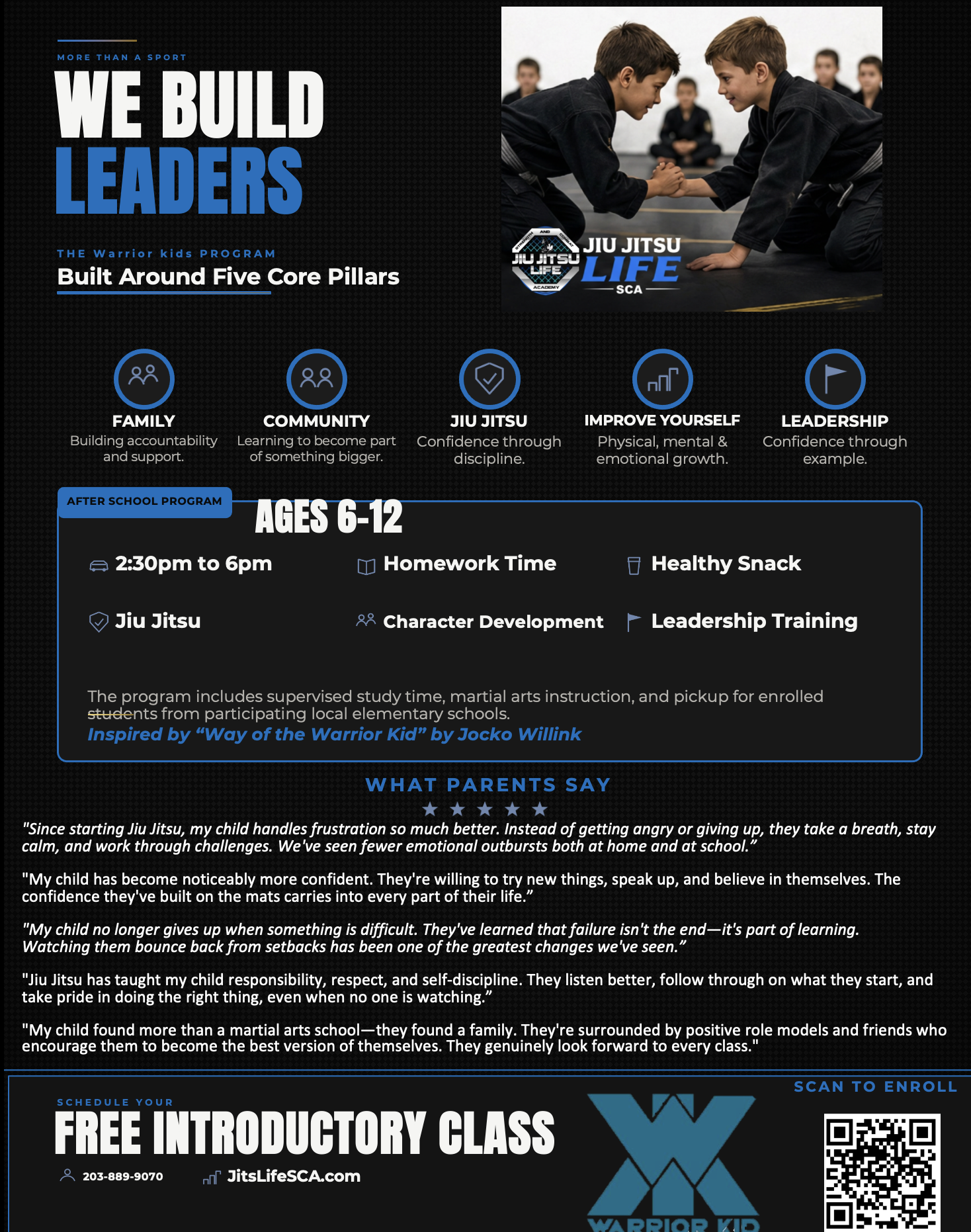 We Build Leaders -- Warrior Kids After School Program